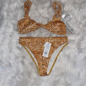 Billabong x Sincerely Jules Bandeau & high waisted bikini set!